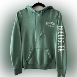 Hollister‎ S Sage Green Hoodie Y2K Style Casual Cozy Logo